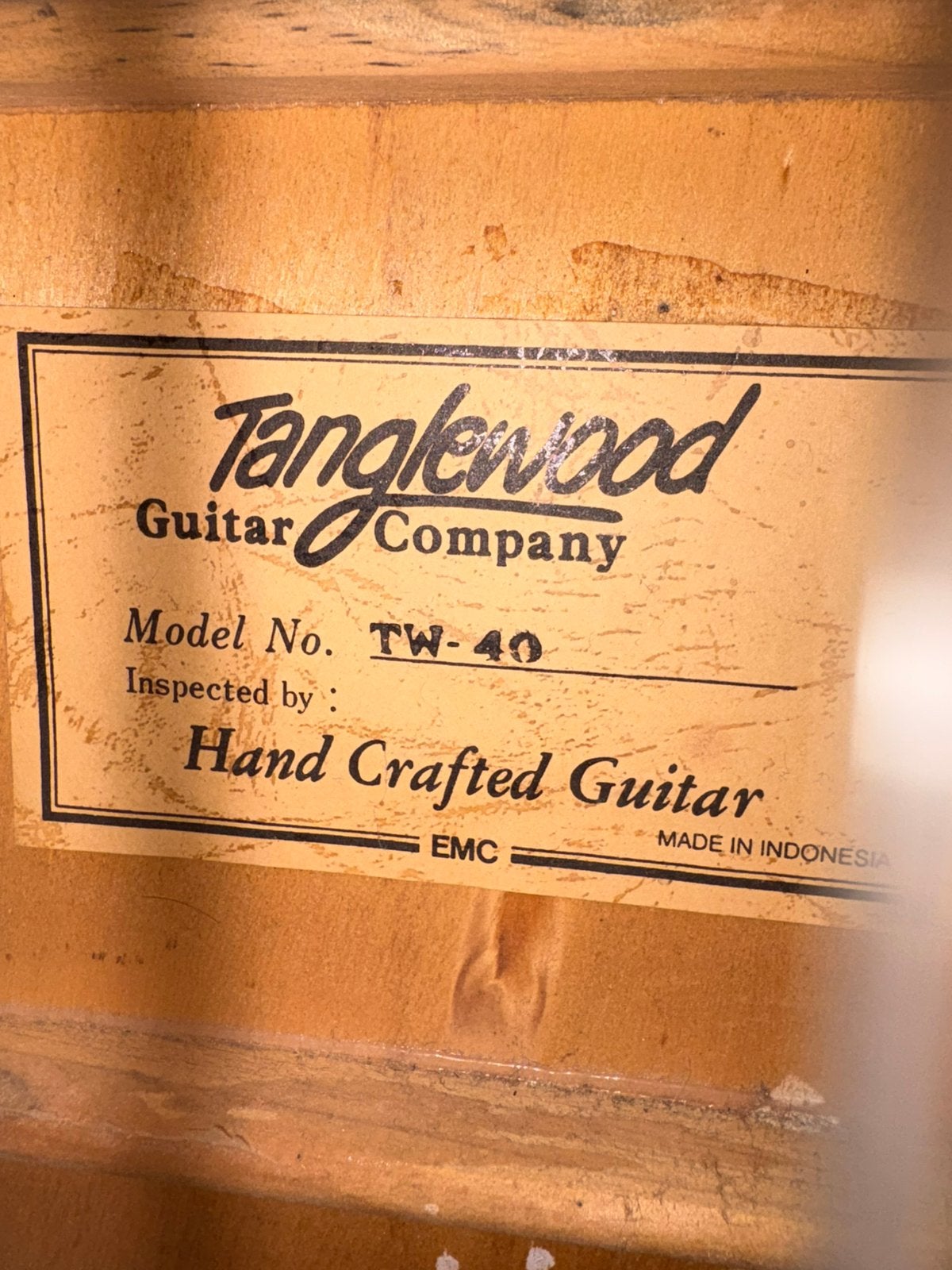 Tanglewood TW-40, Enlèvement, Utilisé, Guitare classique ou espagnole