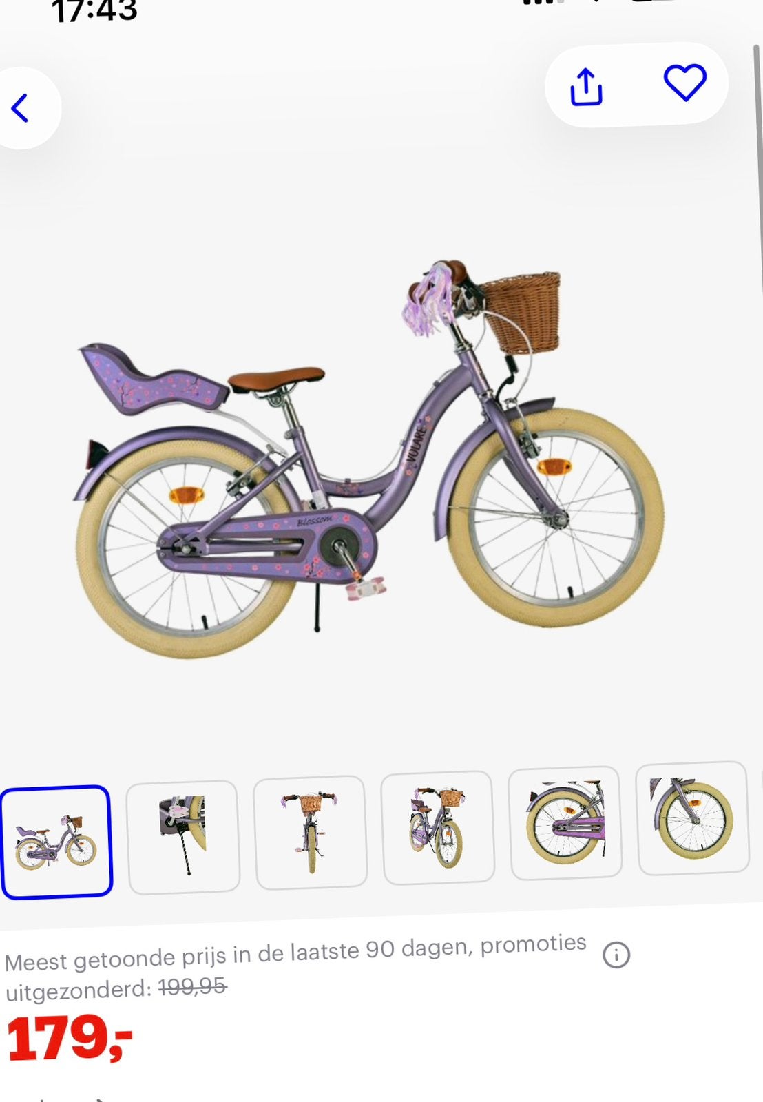 Kinderfiets 14 inch, Ophalen, Zo goed als nieuw