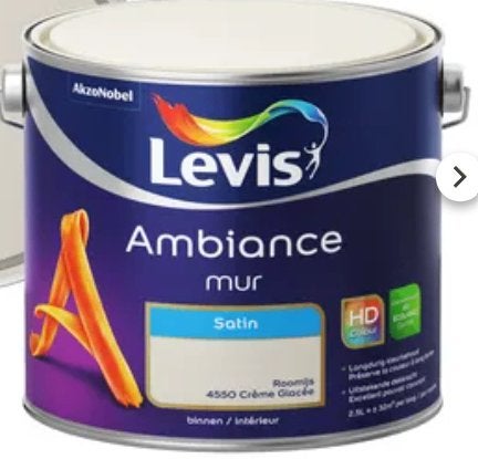 Levis muurverf 2,5 liter, Minder dan 5 liter, Ophalen, Nieuw, Verf