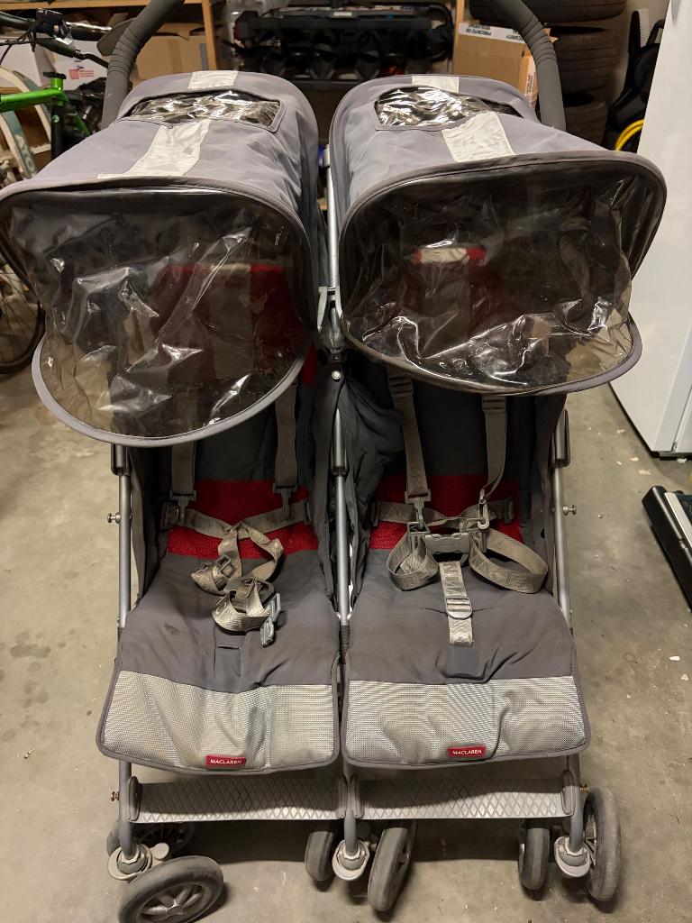 Dubbele plooibuggy Maclaren, Kinderen en Baby's, Ophalen, Gebruikt, Maclaren, Verstelbare rugleuning