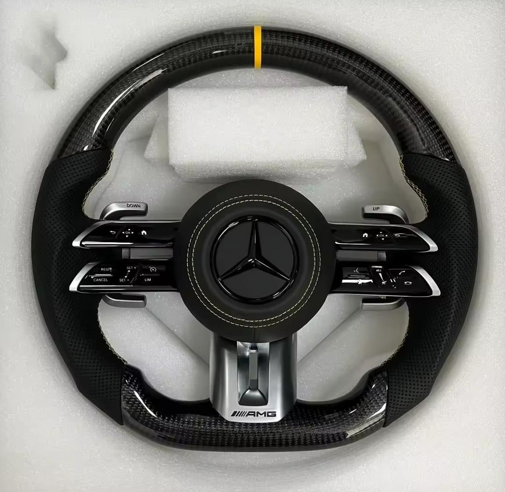 Mercedes AMG Custom Stuur *NIEUW* - Carbon/Leer/Alcantara, Auto-onderdelen, Ophalen of Verzenden, Mercedes-Benz