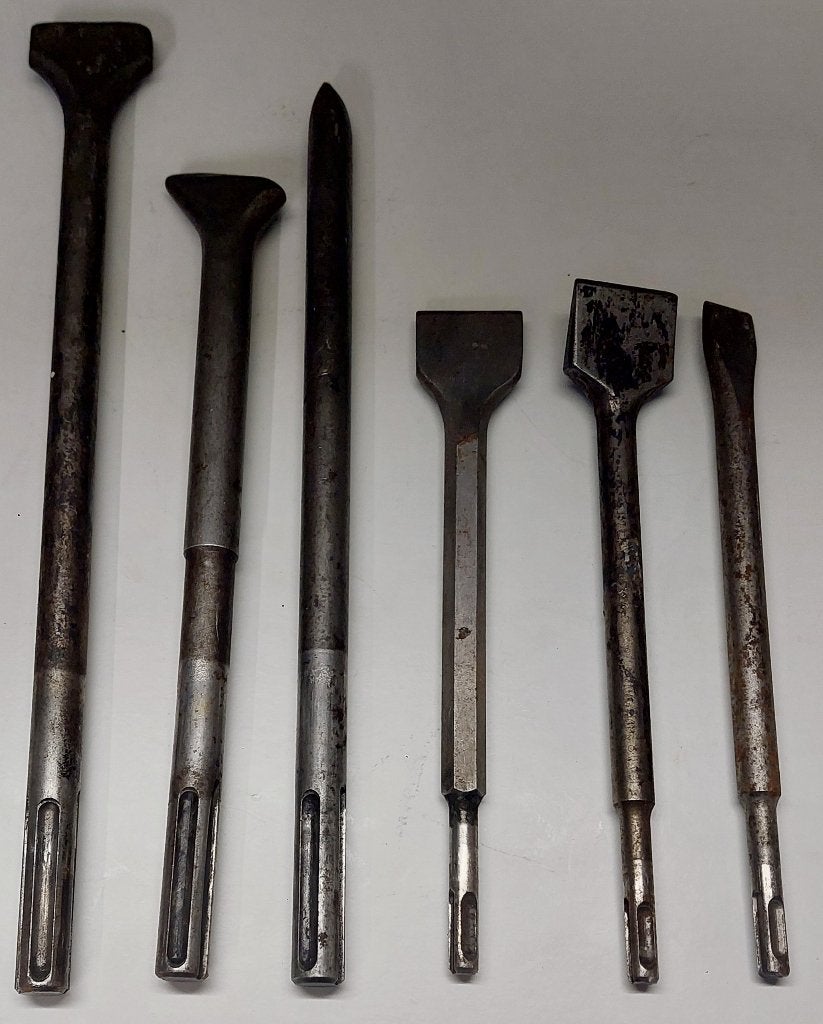 Zware beitelsset (6 stuks) - Puntbeitel & platte beitels, Ophalen of Verzenden