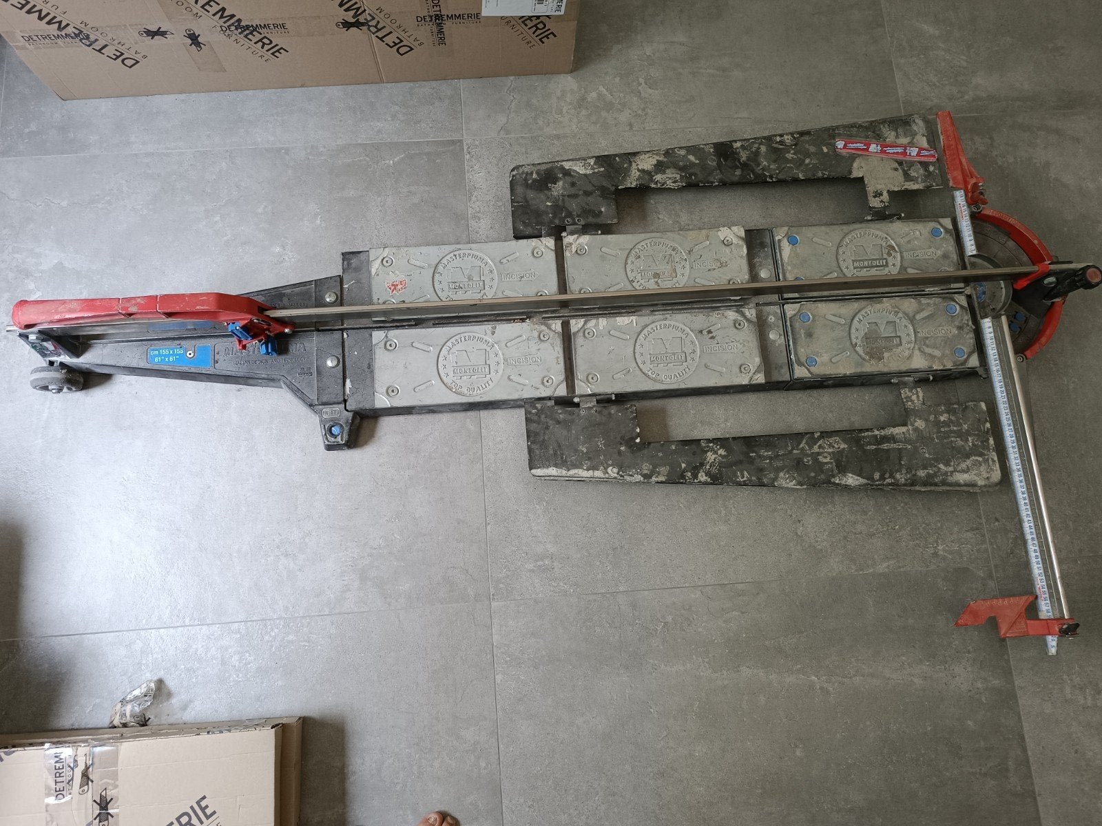Tegelsnijder montolit 155cm, Doe-het-zelf en Bouw, Ophalen, Gebruikt, 60 cm of meer, Vloertegels