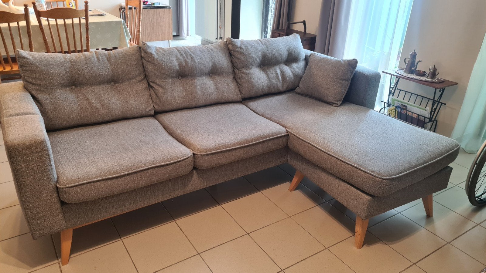 sofa, Enlèvement, Utilisé, Tissus