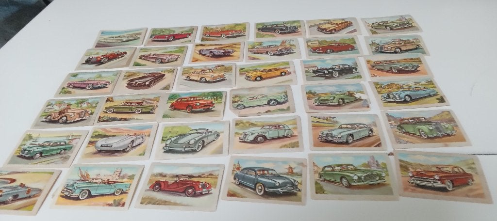 jacques prenten auto's 1954, Ophalen of Verzenden, Gebruikt, Prent