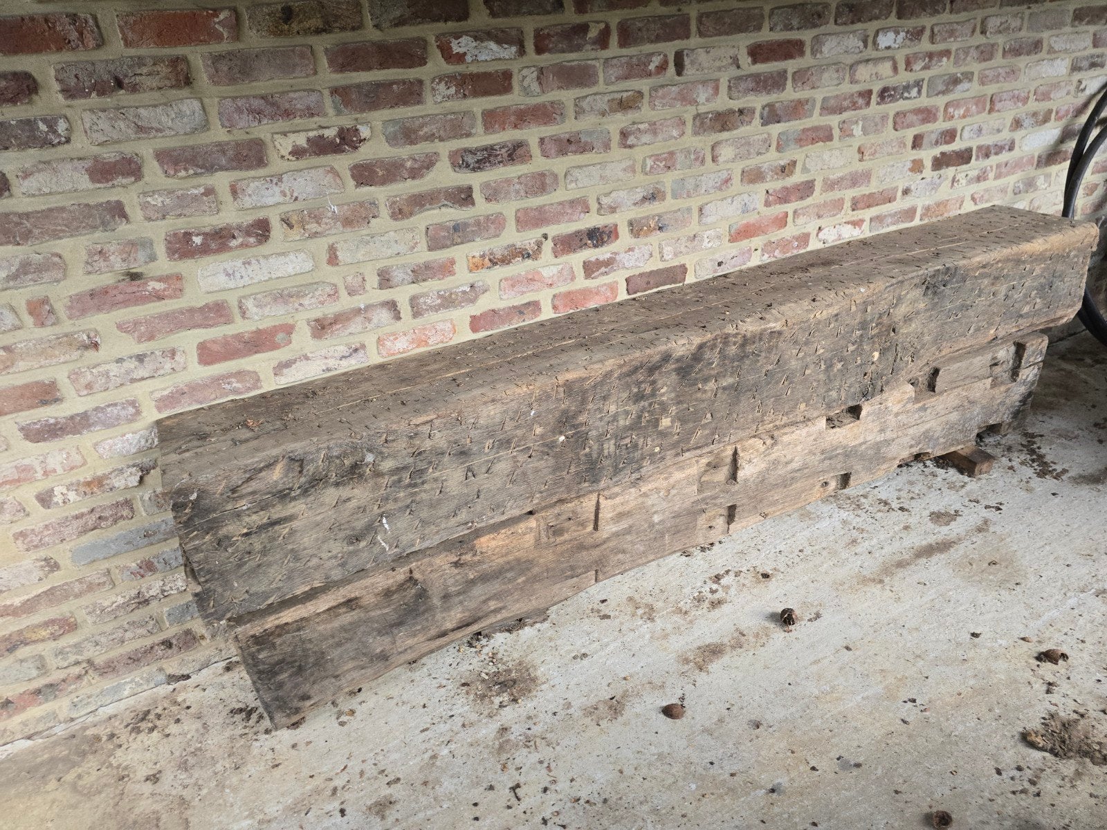 antieke oude eiken balken, Doe-het-zelf en Bouw, Ophalen, Gebruikt, 25 tot 50 mm, Eiken
