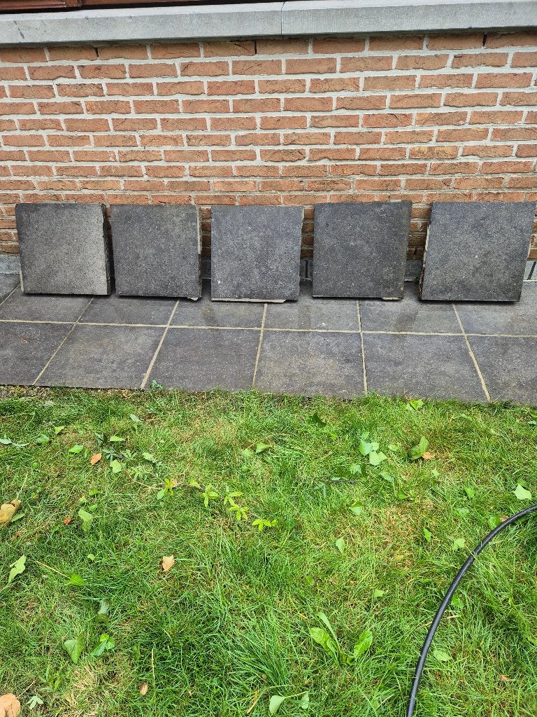 Belgische blauwsteen 40X40X dikte 5, Ophalen, Gebruikt, Terrastegels, Natuursteen