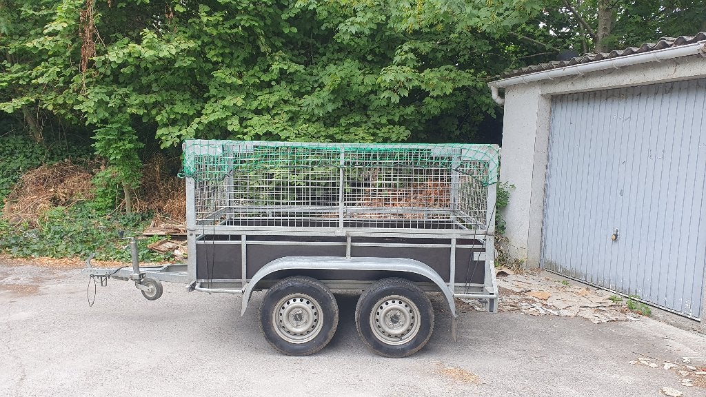 Remorque double essieux 750kg avec grillage 2,25cm/1,30cm, Auto diversen, Aanhangers en Bagagewagens, Ophalen of Verzenden, Zo goed als nieuw