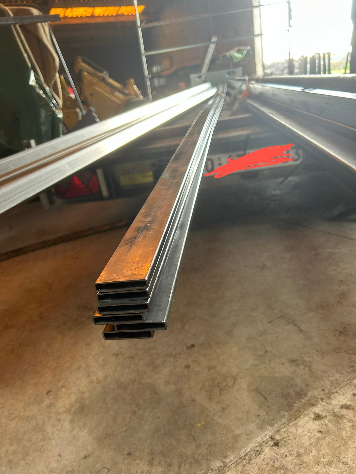 Metalen kokers 50x10x1,5, Ophalen of Verzenden, Zo goed als nieuw