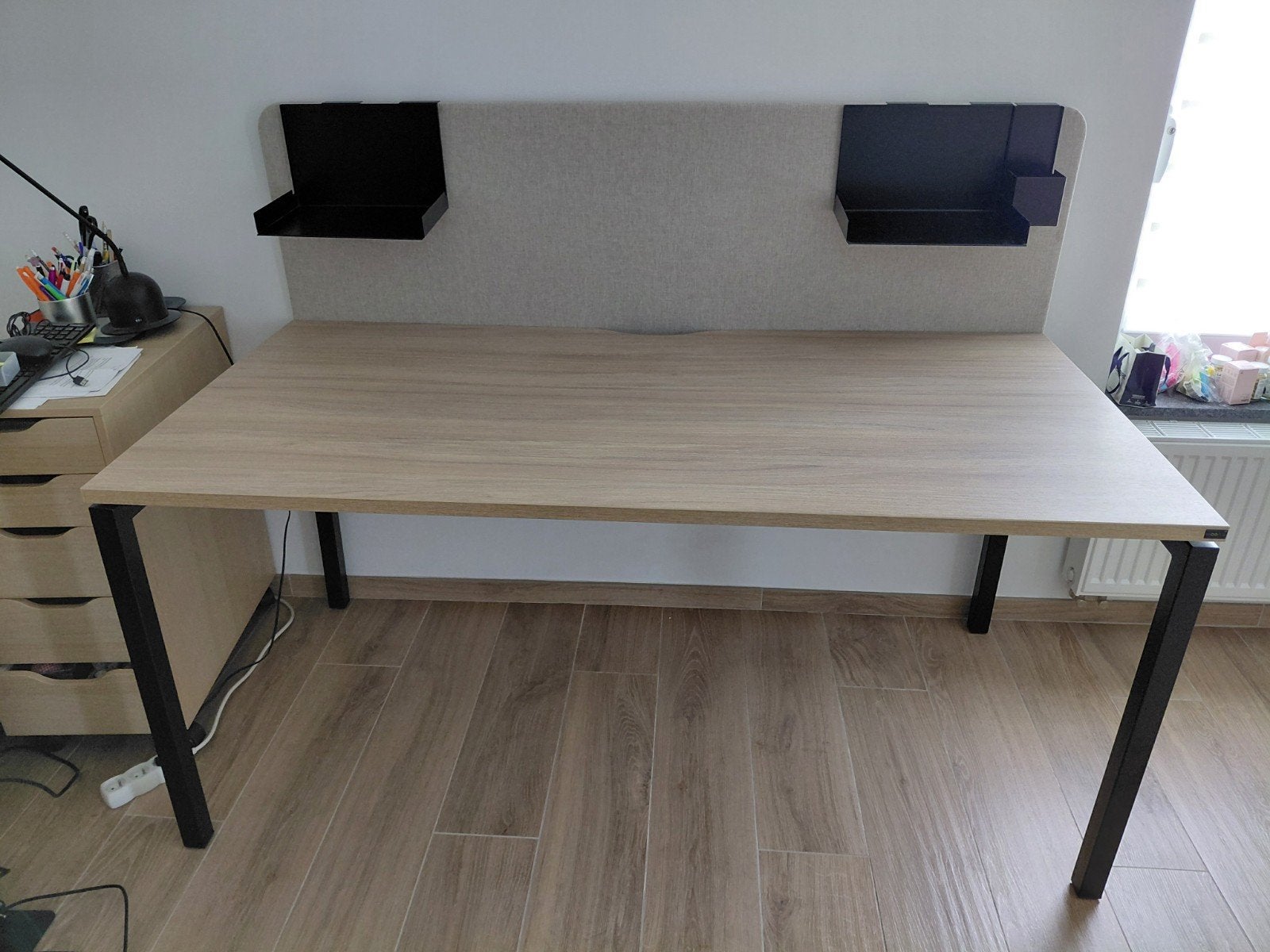 Bureau Wooh chêne clair 160x80x75, Maison & Meubles, Enlèvement