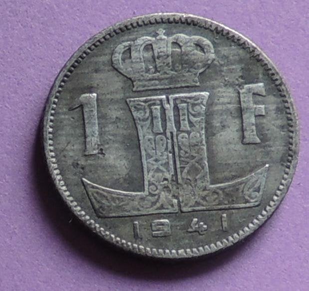 1941 Un franc occupation FRNL, Timbres & Monnaies, Monnaies | Belgique, Envoi, Métal, Monnaie en vrac