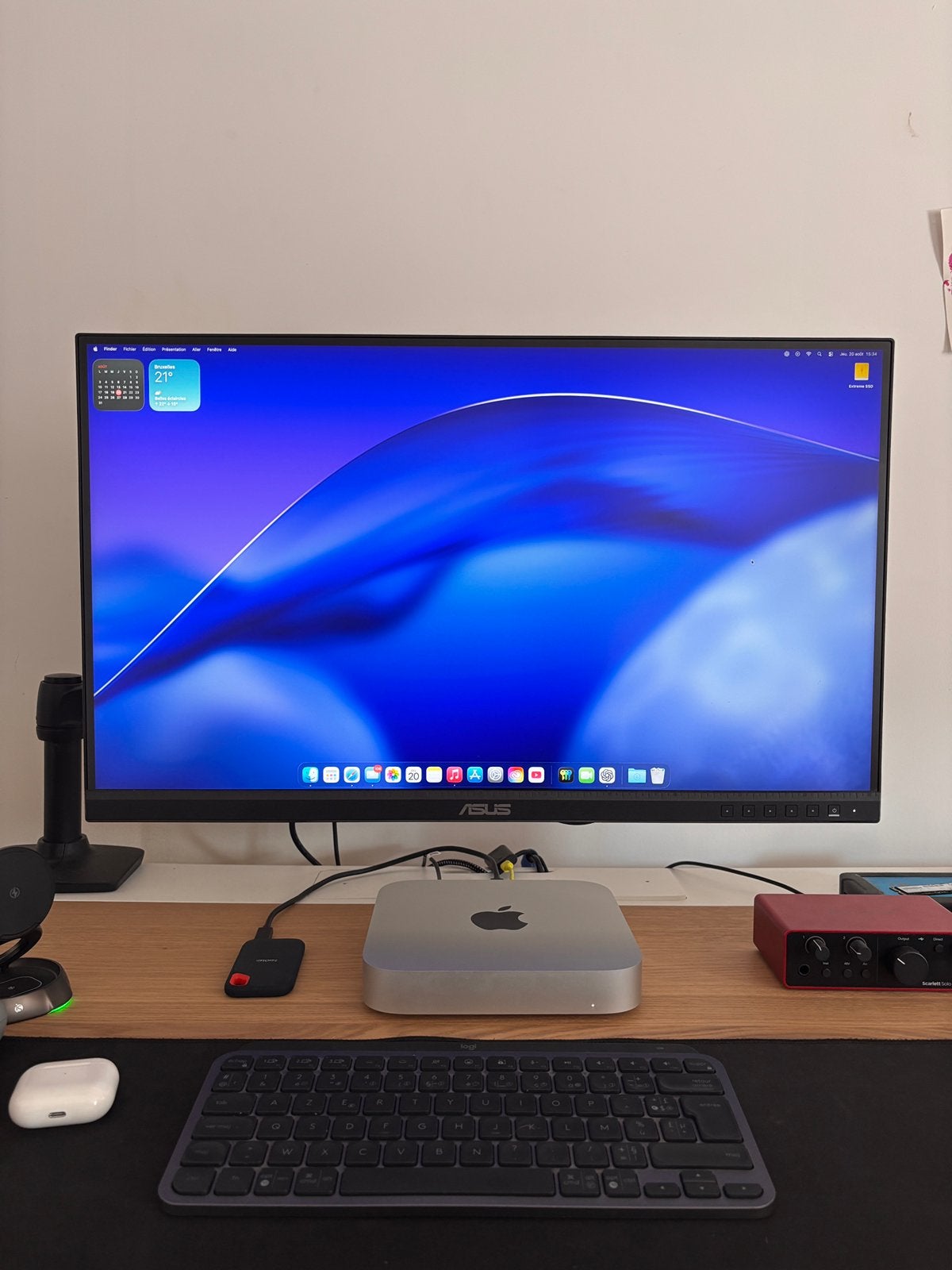 Mac mini m2 pro + ecran asus proart + bras ergotron, Computers en Software, Apple Desktops, Ophalen, Gebruikt, SSD, Mac Mini
