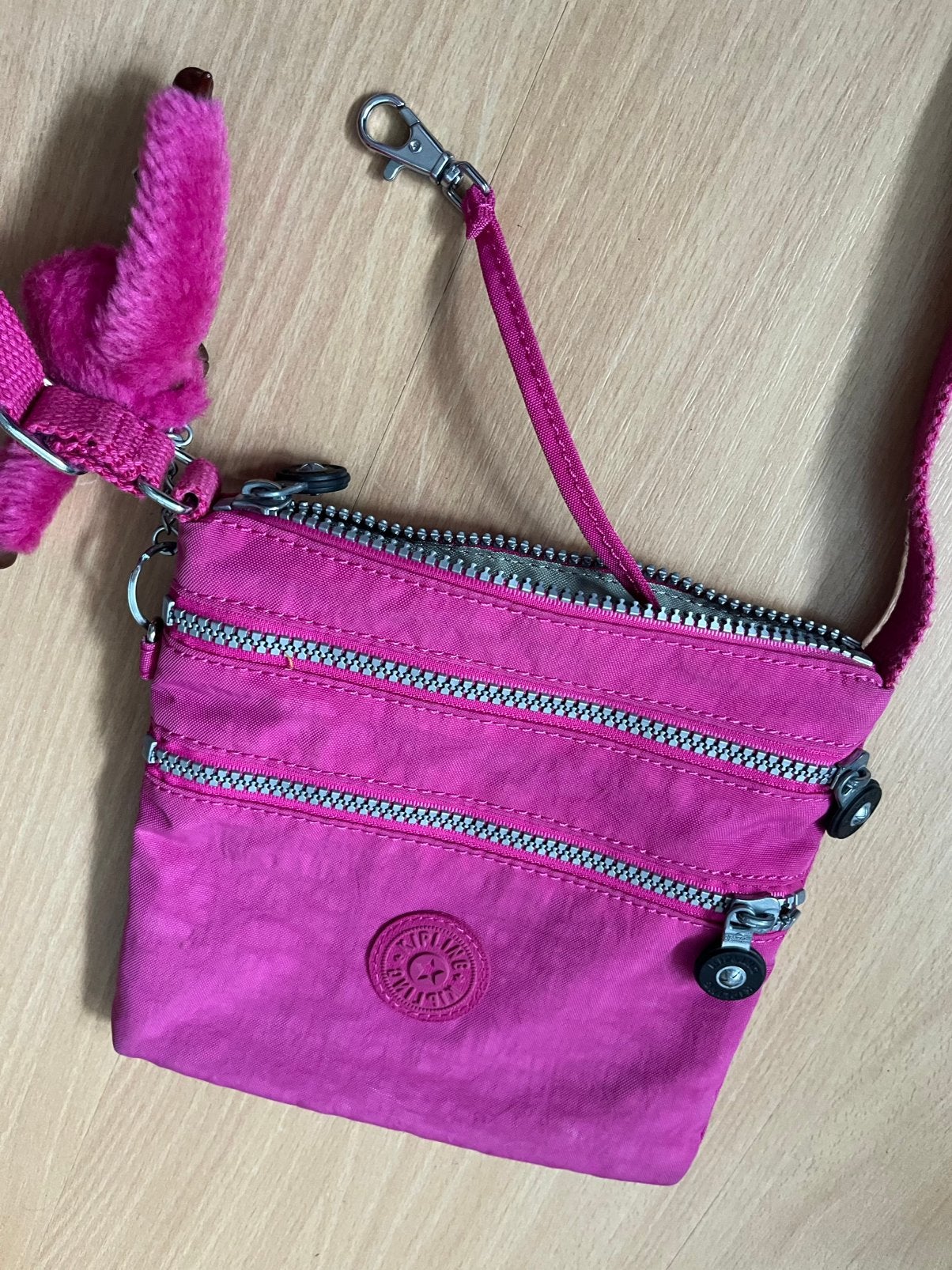 Roze Kipling tas, Handtassen en Accessoires, Tassen | Schoudertassen, Ophalen of Verzenden, Zo goed als nieuw, Roze, Kipling