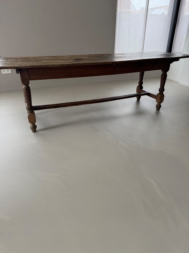 Antieke eiken eettafel, Huis en Inrichting, Tafels | Eettafels, Gebruikt, Eikenhout, 200 cm of meer, 50 tot 100 cm