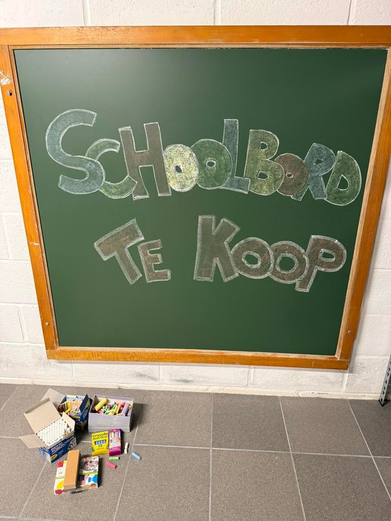 schoolbord vintage 130x125 voor brasserie, café of kindjes, Ophalen, Gebruikt, Krijtbord