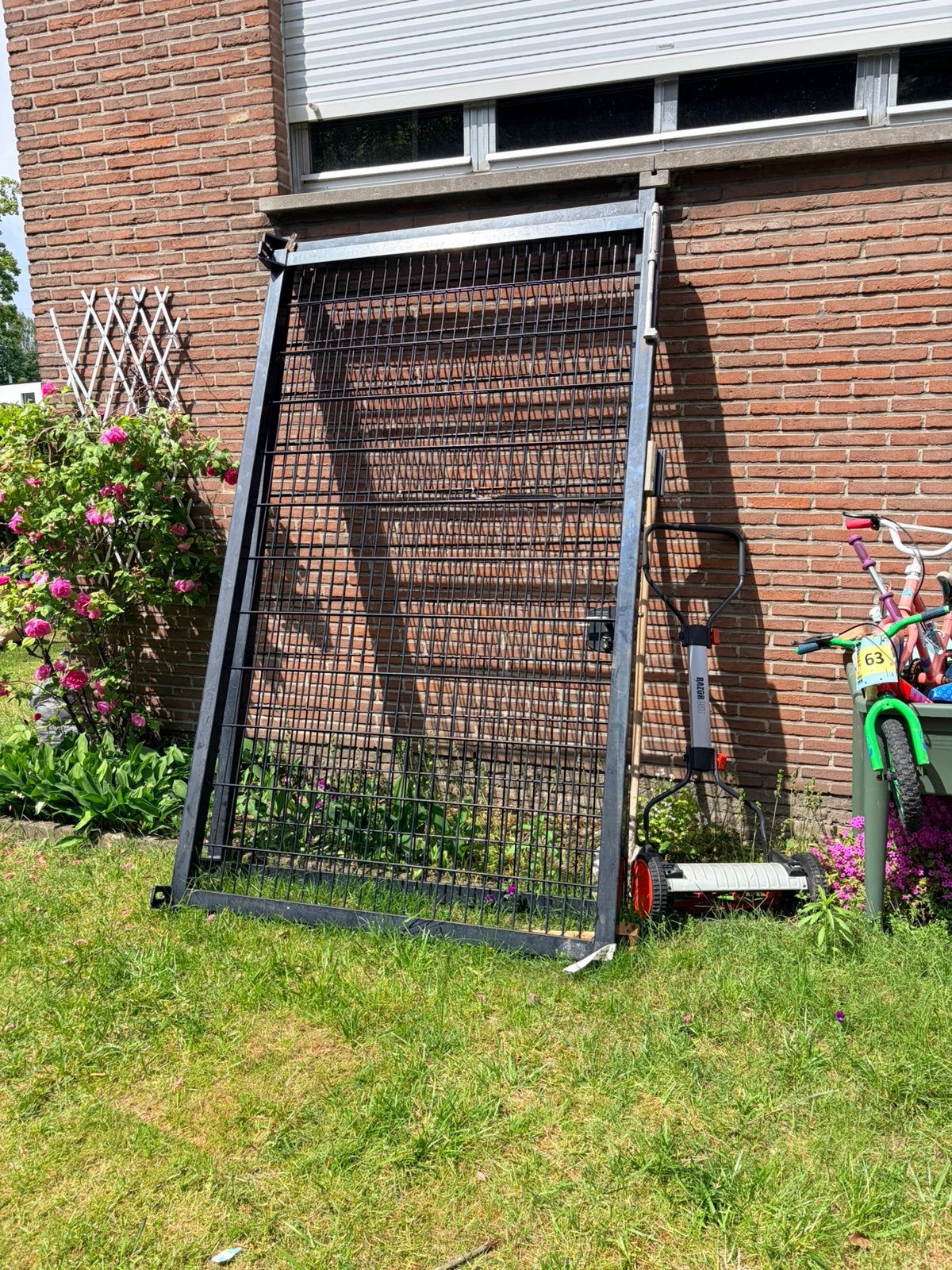 Grote dubbele poort, Tuin en Terras, Ophalen, Gebruikt, IJzer