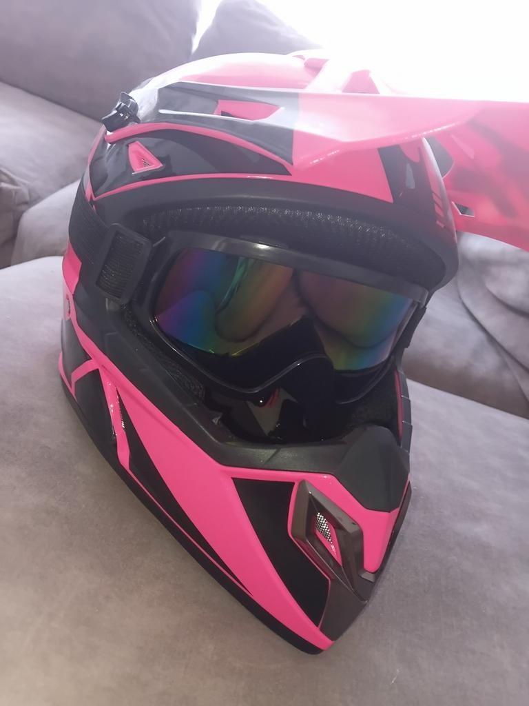 Een roze motor helm, Auto-onderdelen, Ophalen, Nieuw