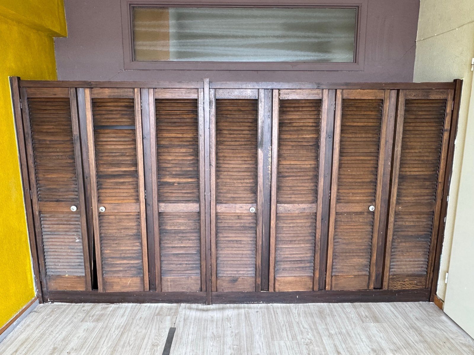 7 portes en bois à lattes/lattes, Enlèvement, Utilisé