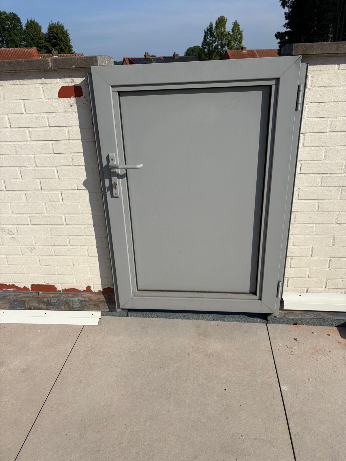 Aluminium tuin deur, Doe-het-zelf en Bouw, Raamkozijnen en Schuifdeuren, Ophalen, Zo goed als nieuw, Aluminium