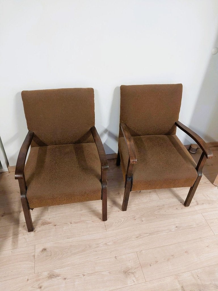 fauteuils bois / tissu, Enlèvement, Comme neuf, Tissus