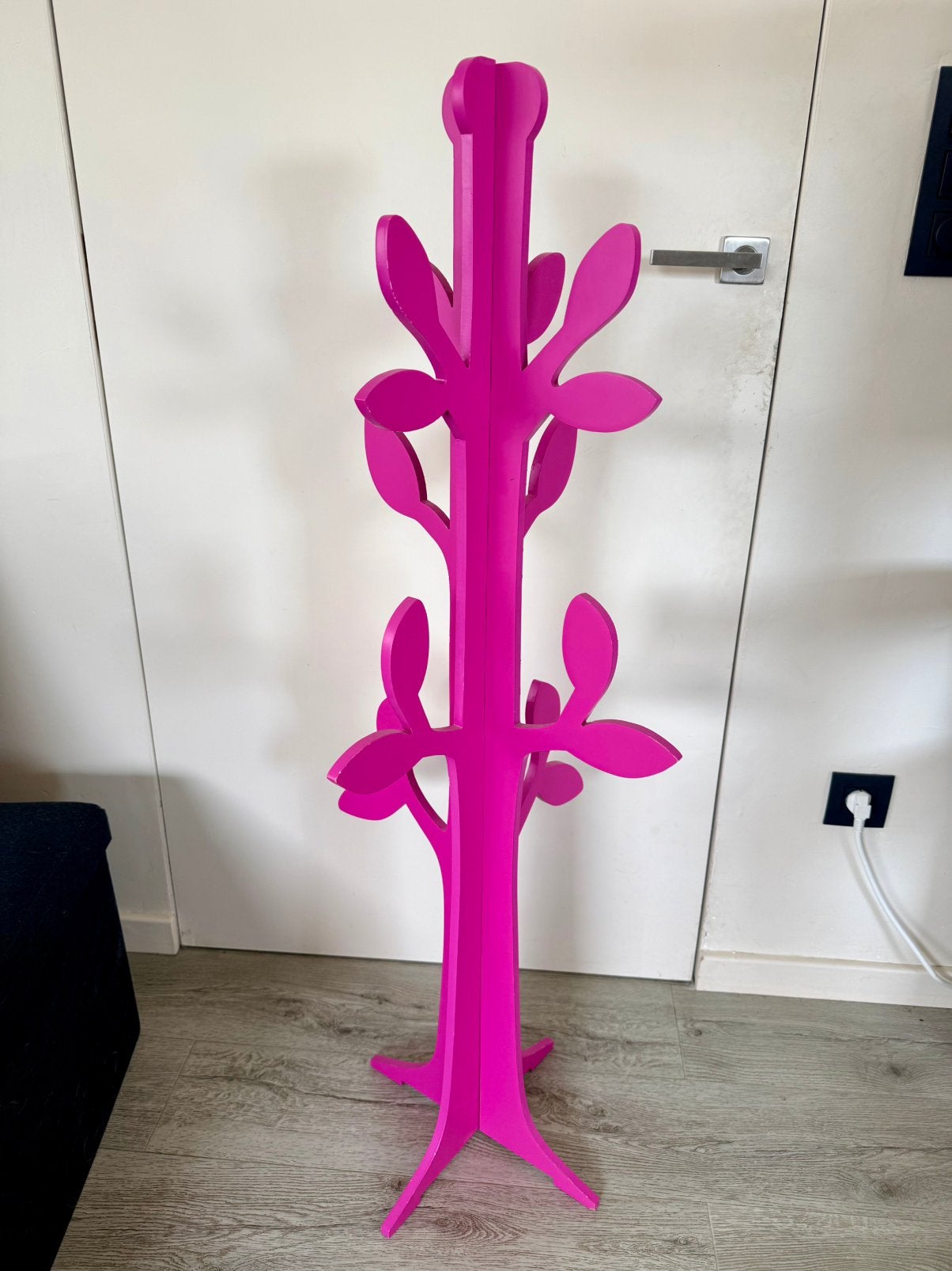 Roze houten kinderkapstok boom 120 cm – Staande kapstok, Ophalen of Verzenden, Gebruikt, Hout, Staande kapstok