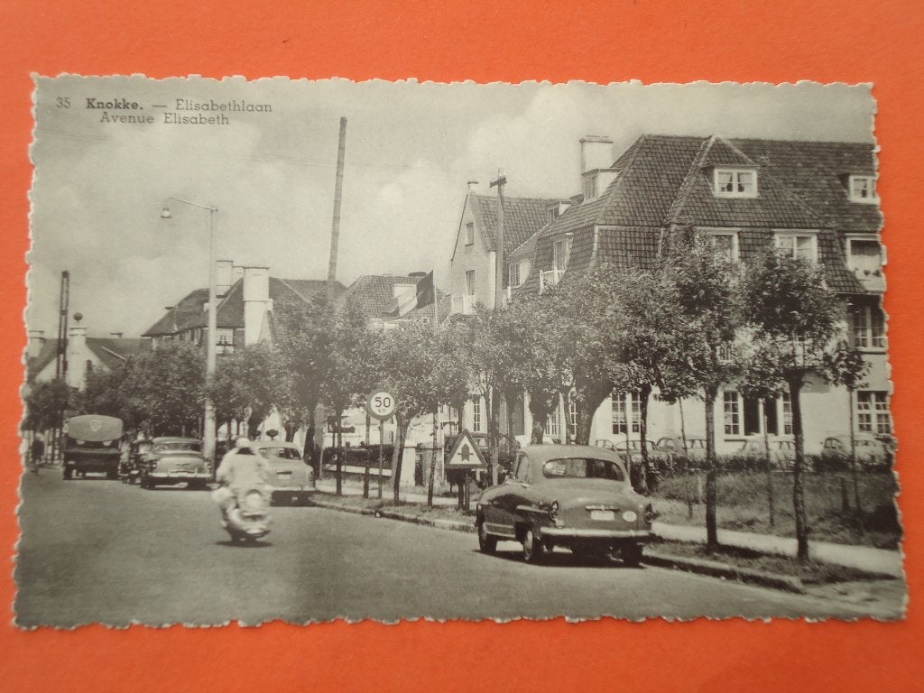 Knokke - Heist Elisabethlaan, Verzamelen, Postkaarten | België, Ophalen of Verzenden, 1920 tot 1940, Ongelopen, West-Vlaanderen