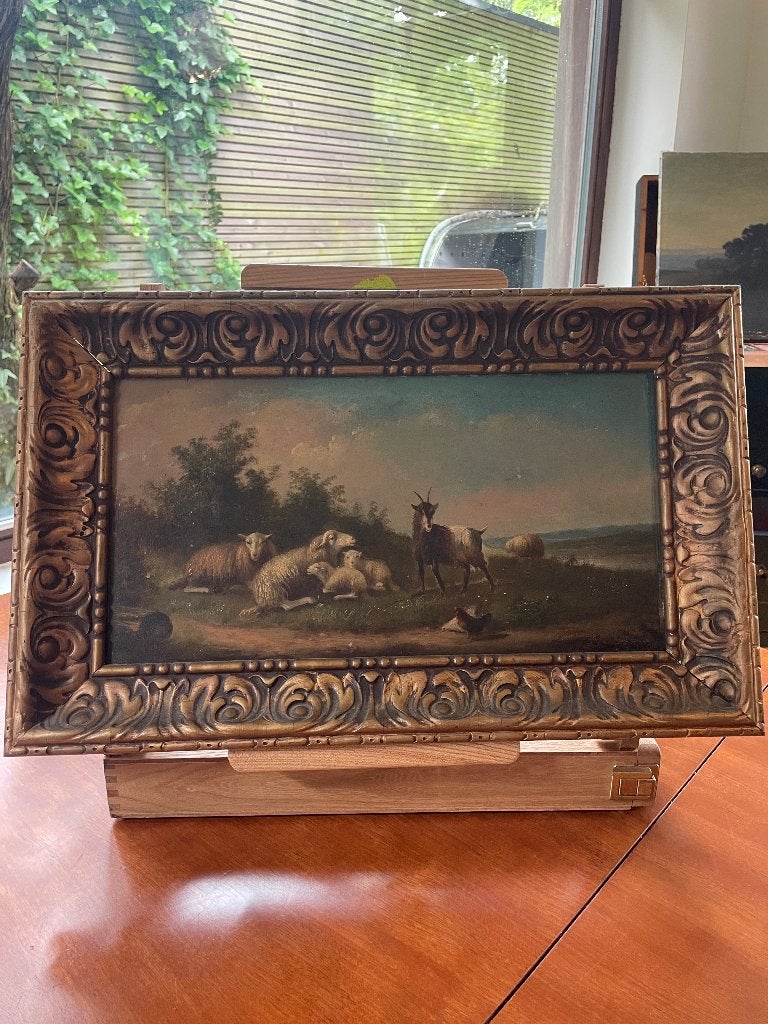 antiek schilderij met landelijk tafereel, Antiek en Kunst, Ophalen