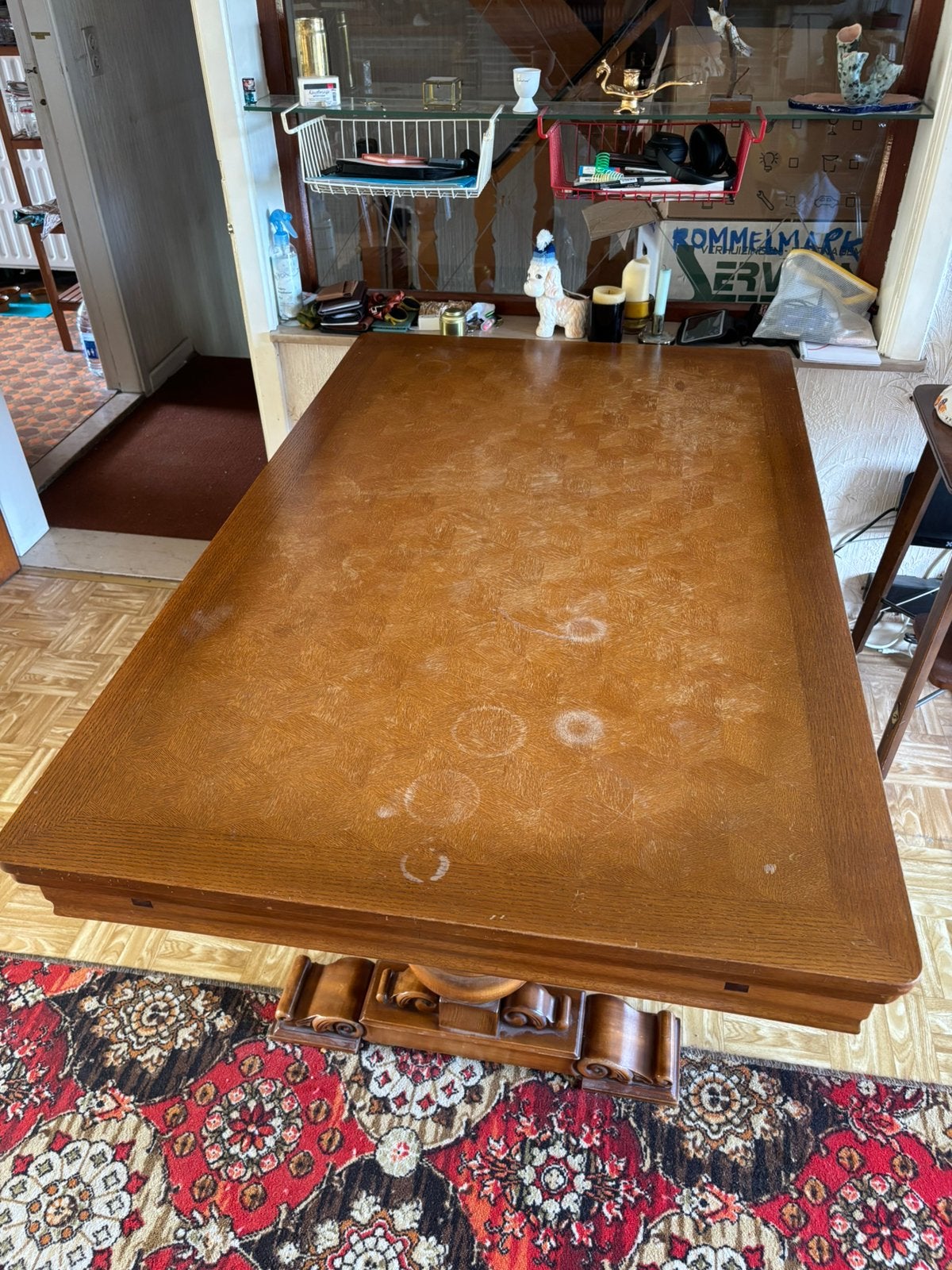 Eikenhouten tafel - uitschuifbaar, Antiek en Kunst, Ophalen