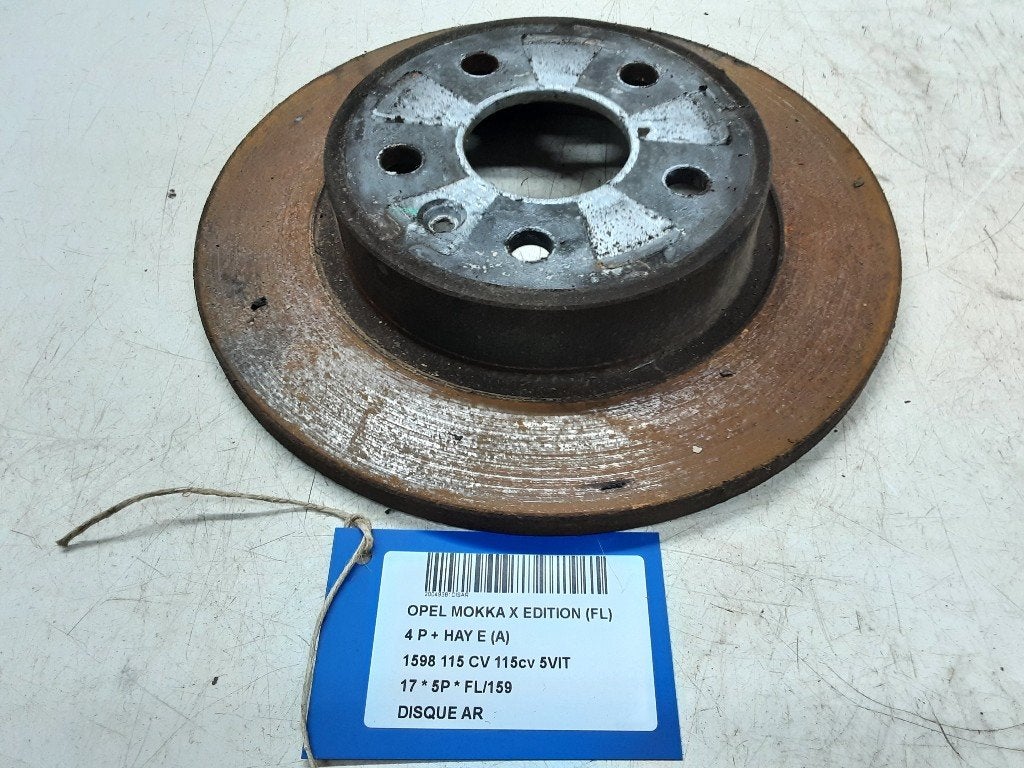 FREIN DISQUE ARRIÈRE Opel Mokka / Mokka X (01-2012/12-2019), Opel, Opel Automobile GmbH, Utilisé, Kontakt-opel@opel.com