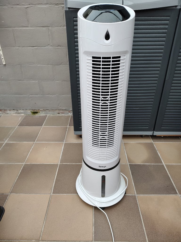 Luchtkoeler met waterreservoir, Ophalen, Ventilator met afstandsbediening, Zo goed als nieuw, Torenventilator