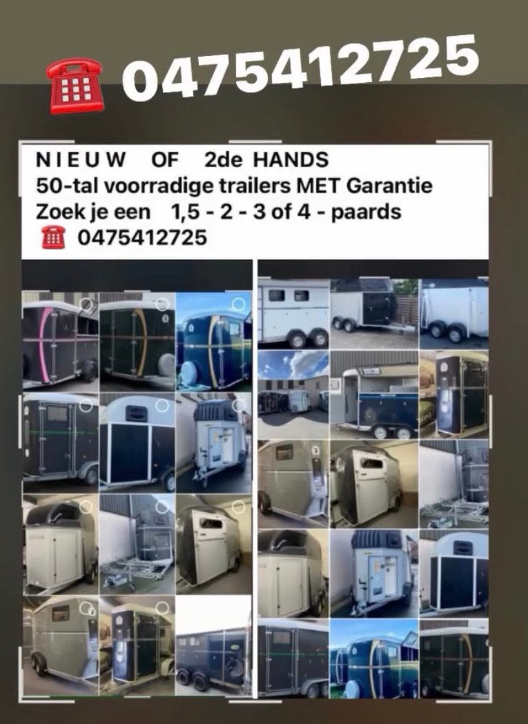 MEER DAN 50 PAARDENTRAILERS VOORRADIG, Ophalen, Nieuw, Overige materialen, Overige typen