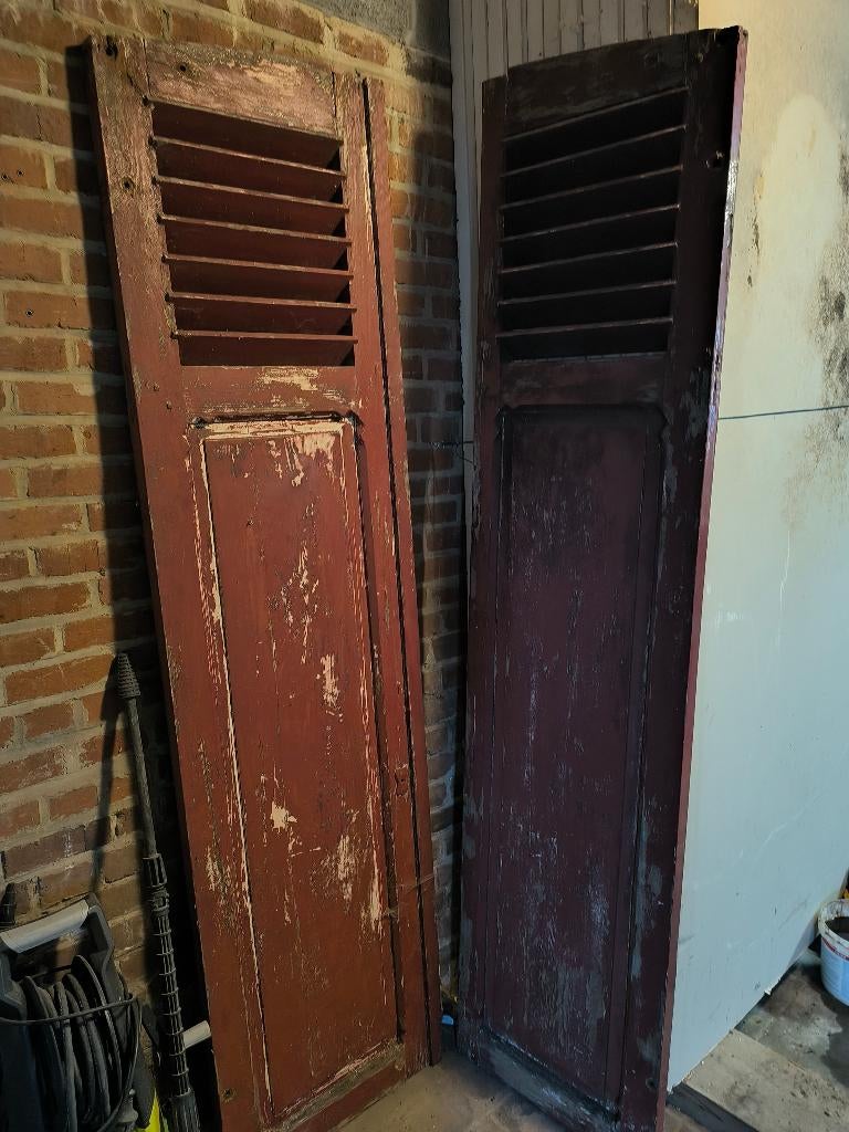 Volet en bois., Enlèvement, Utilisé