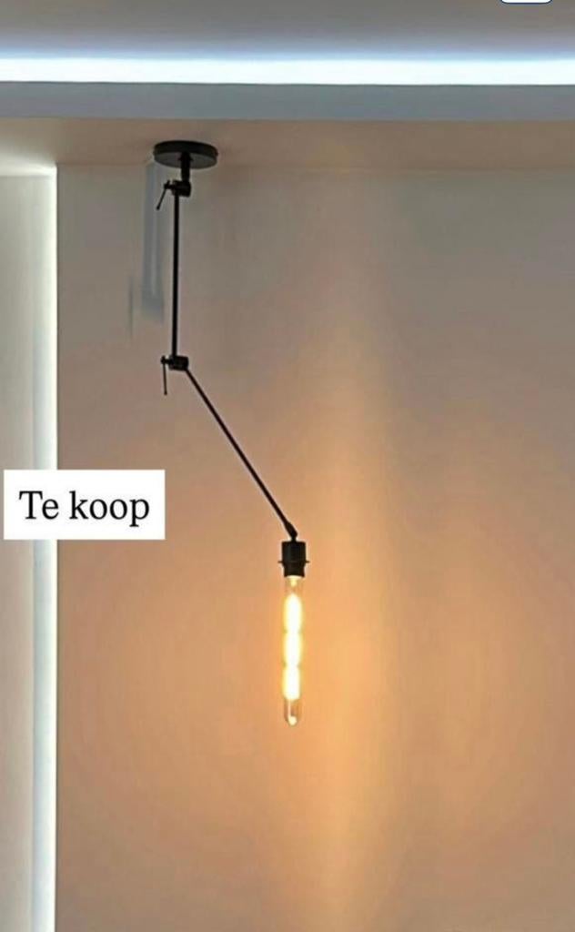 Industriële verstelbare hanglamp, Ophalen, Zo goed als nieuw