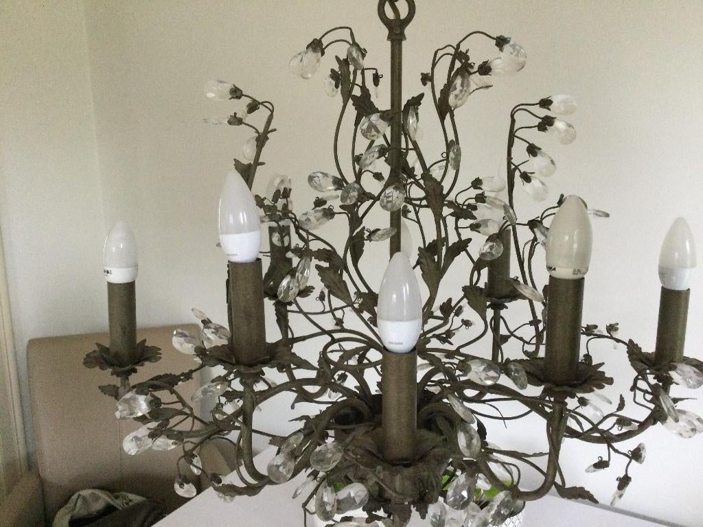 Prachtige luster, Maison & Meubles, Lampes | Lustres, Comme neuf, Métal, Enlèvement