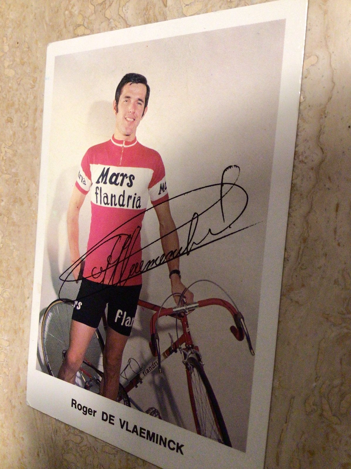Wielerkaart team flandria roger de vlaeminck, Ophalen of Verzenden, Zo goed als nieuw