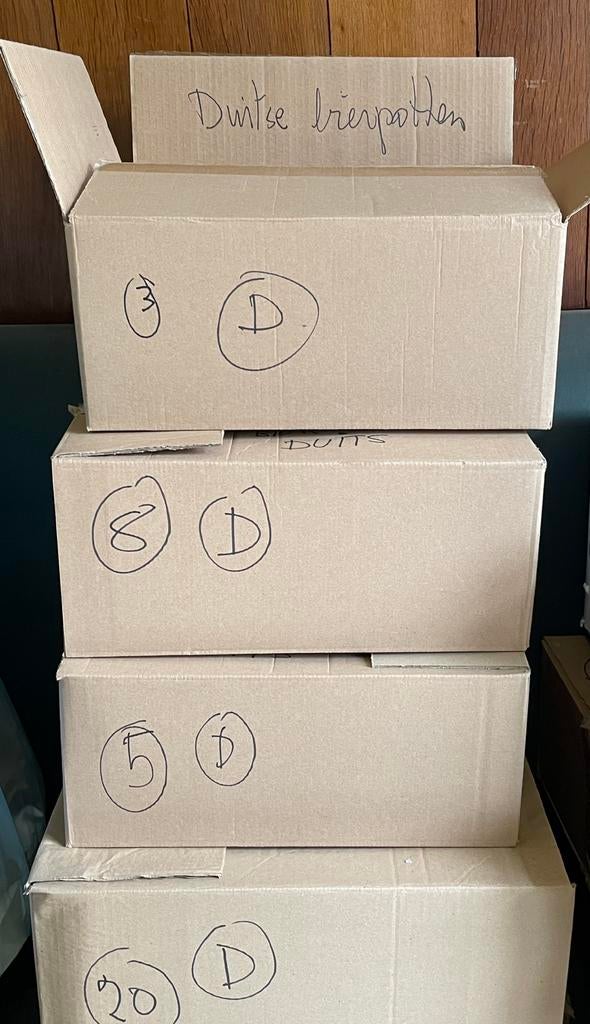 Lot van 36 stenen bierpotten Duitse brouwerijen, Ophalen, Gebruikt
