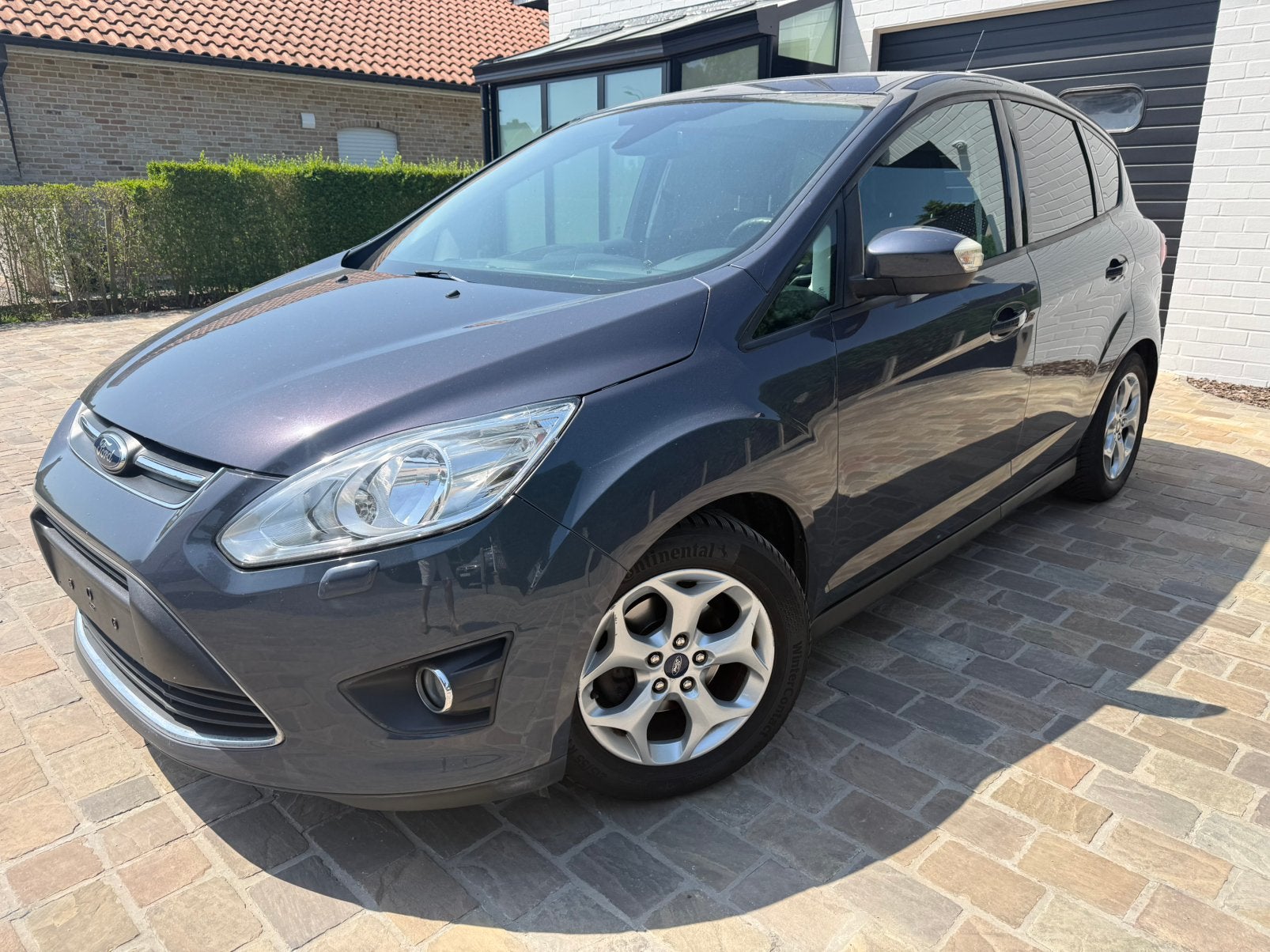 Ford Cmax TDCI 2014, Auto's, Ford, Euro 5, Zwart, Bruin, 1600 cc