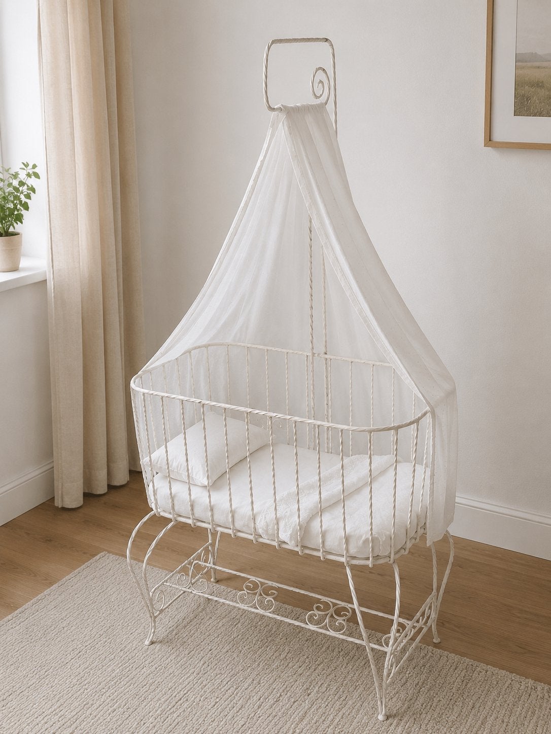 Smeedijzer babybed, Kinderen en Baby's, Babywiegjes en Ledikanten, Ophalen, Gebruikt, Wieg