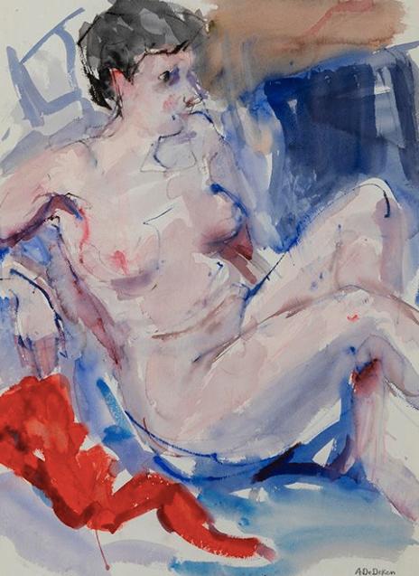 Albert De Deken (1915-2003): Naakt (65 x 85 cm), Antiek en Kunst, Ophalen of Verzenden