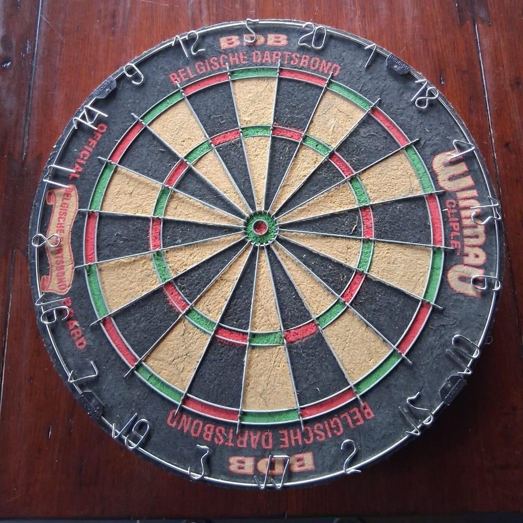 Vintage Winmau Dartbord - Official Belgische DartsBond Board, Ophalen of Verzenden, Dartbord