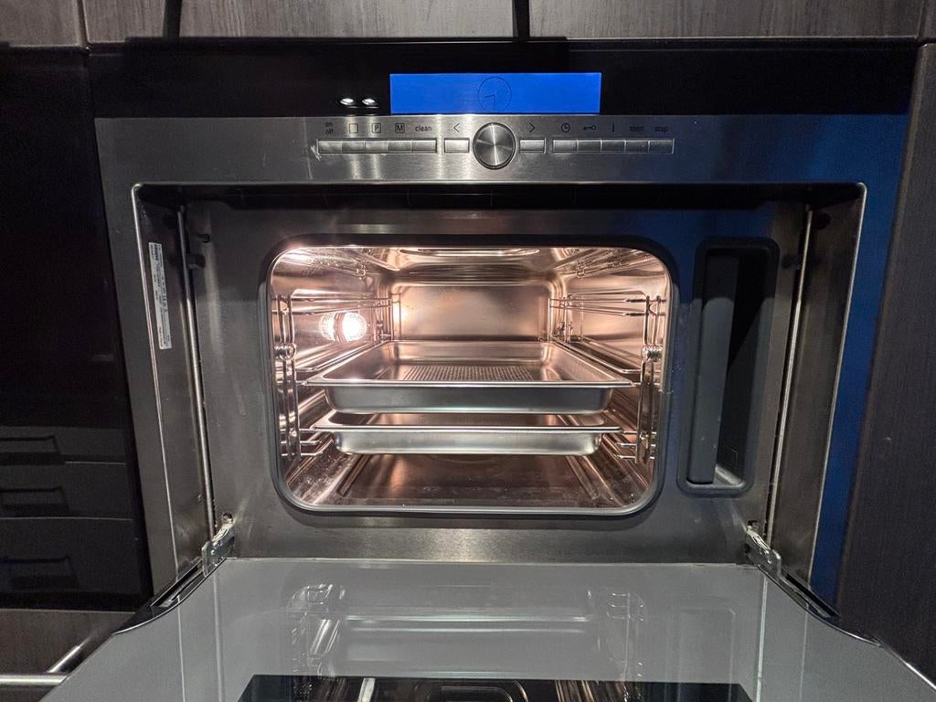 Siemens inbouw stoomoven met water cassette, Elektronische apparatuur, Gebruikt, Oven, 60 cm of meer, Inbouw