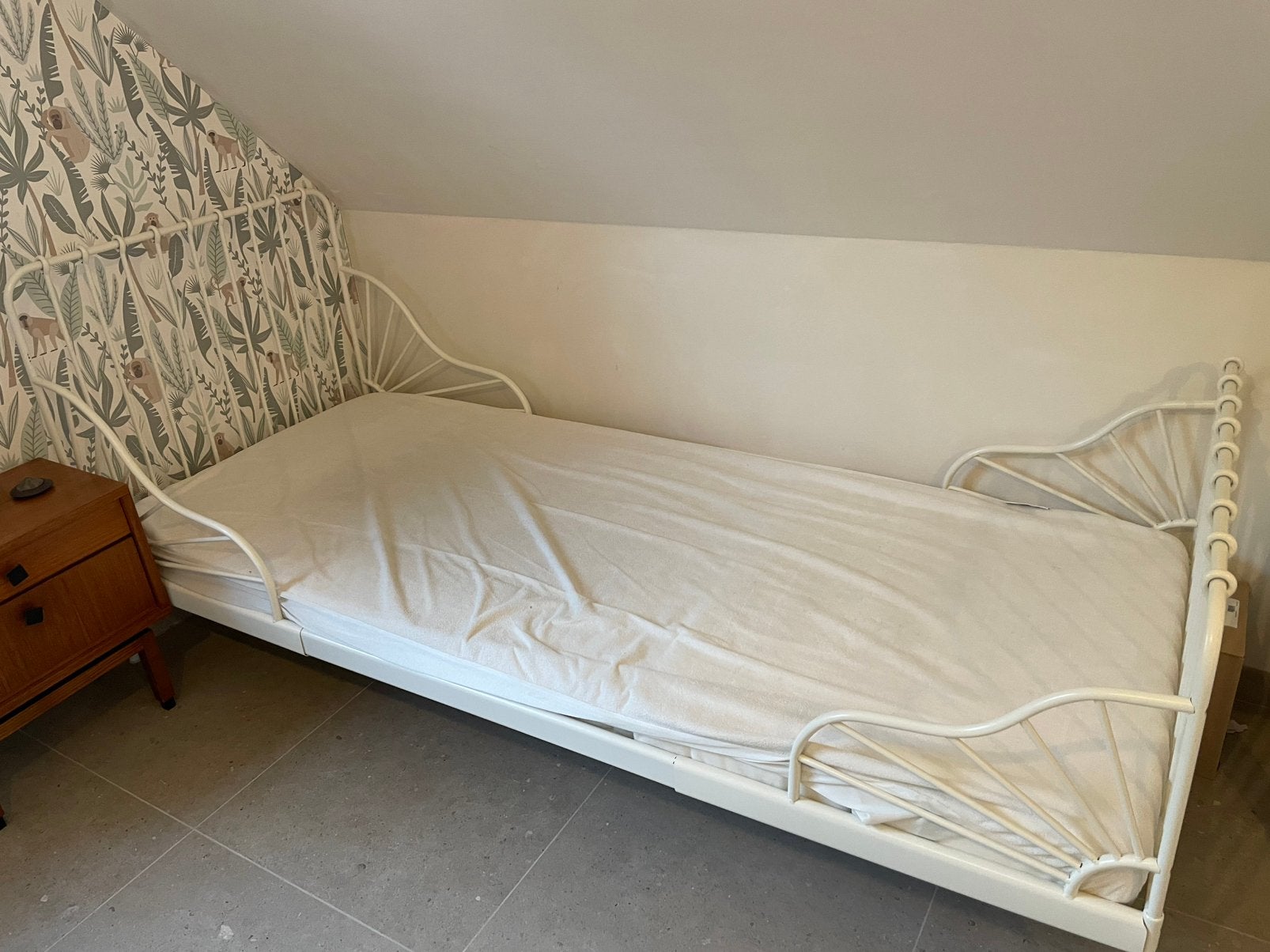 Meegroeibed Ikea met meegroeimatras, Ophalen, Gebruikt, Lattenbodem