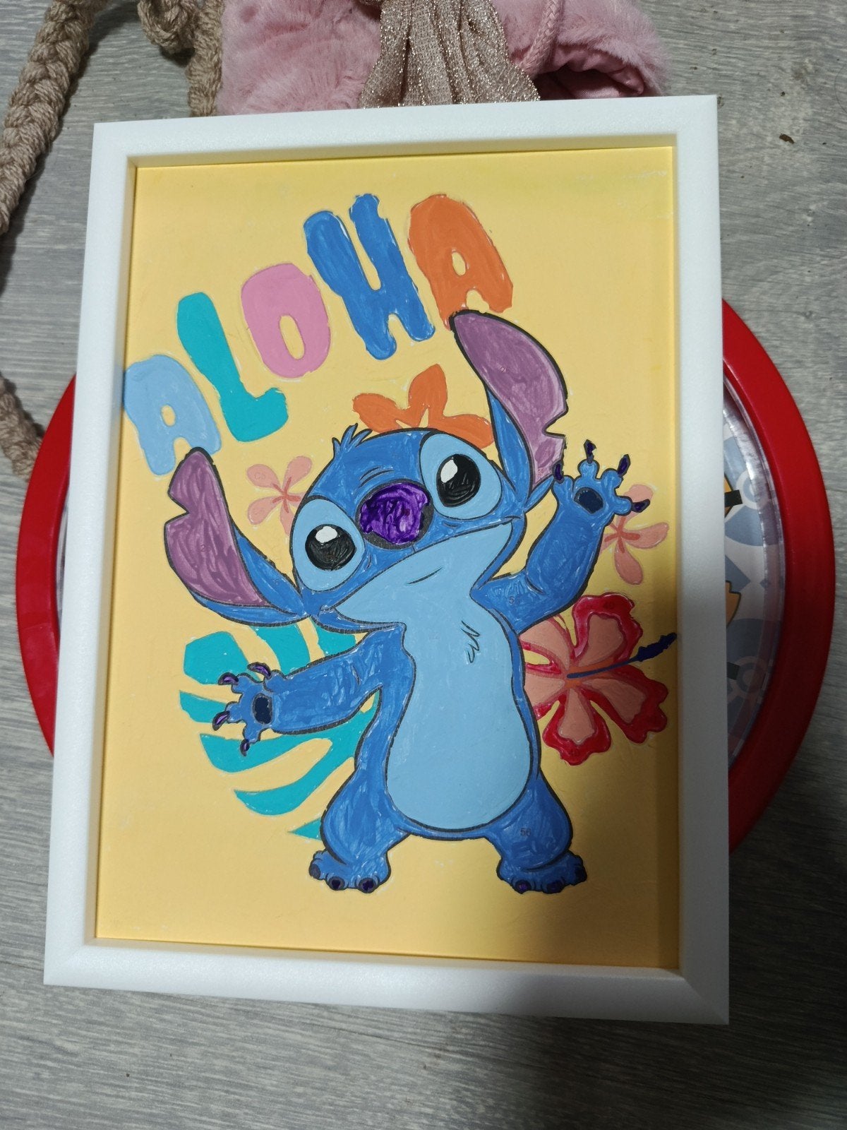 schilderij stitch, Ophalen, Overige typen, Zo goed als nieuw, Meerkleurig