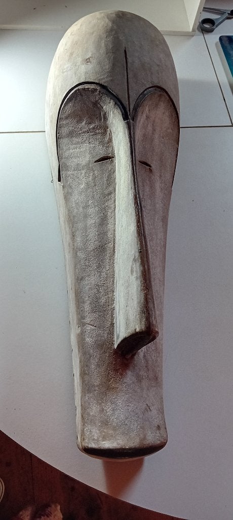 Masque africain Fang du Gabon, Antiquités & Art, Art | Art non-occidental, 66 cm, Sculpté, Afrique, Enlèvement ou Envoi