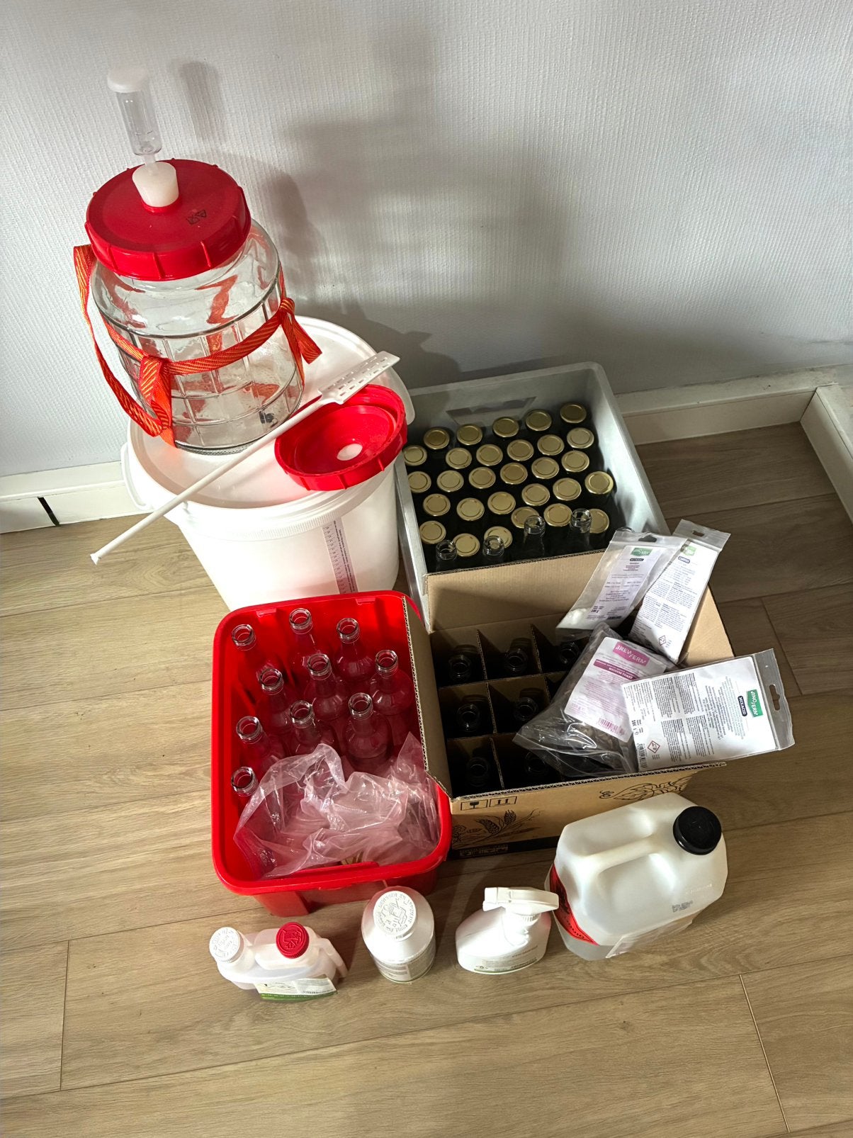 Brouw-/wijnmaakpakket, Ophalen, Gebruikt
