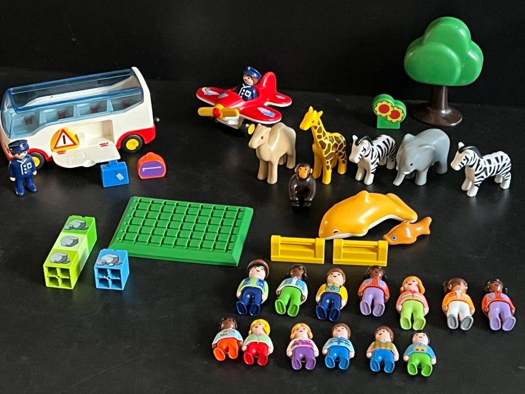 Playmobil 1-2-3 junior daguitstap & dierentuin, Ophalen, Zo goed als nieuw