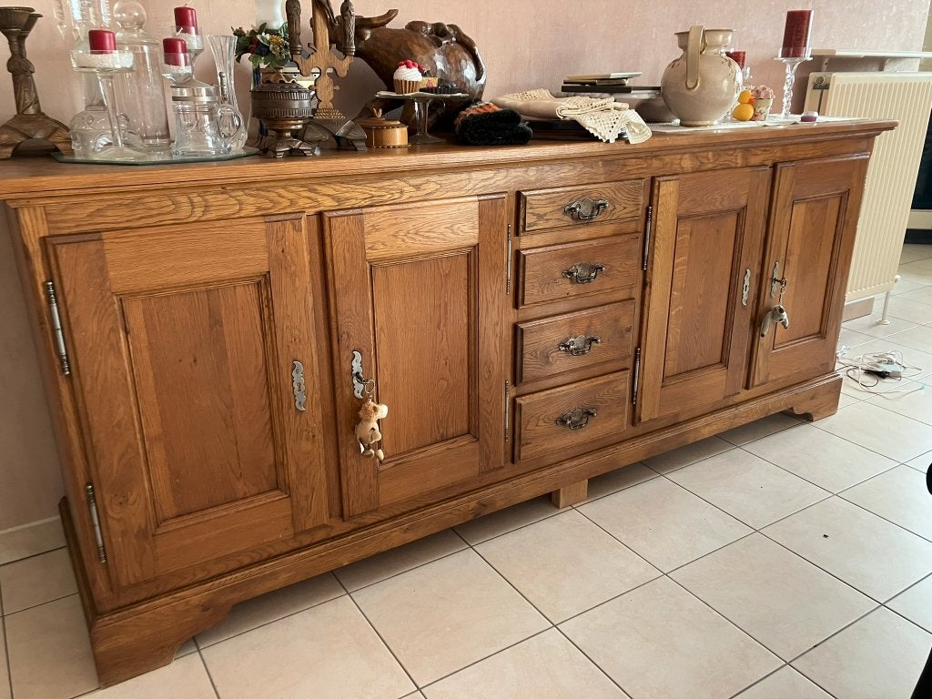 Volhouten eiken buffetkast, Maison & Meubles, Armoires | Buffets, Enlèvement, Comme neuf