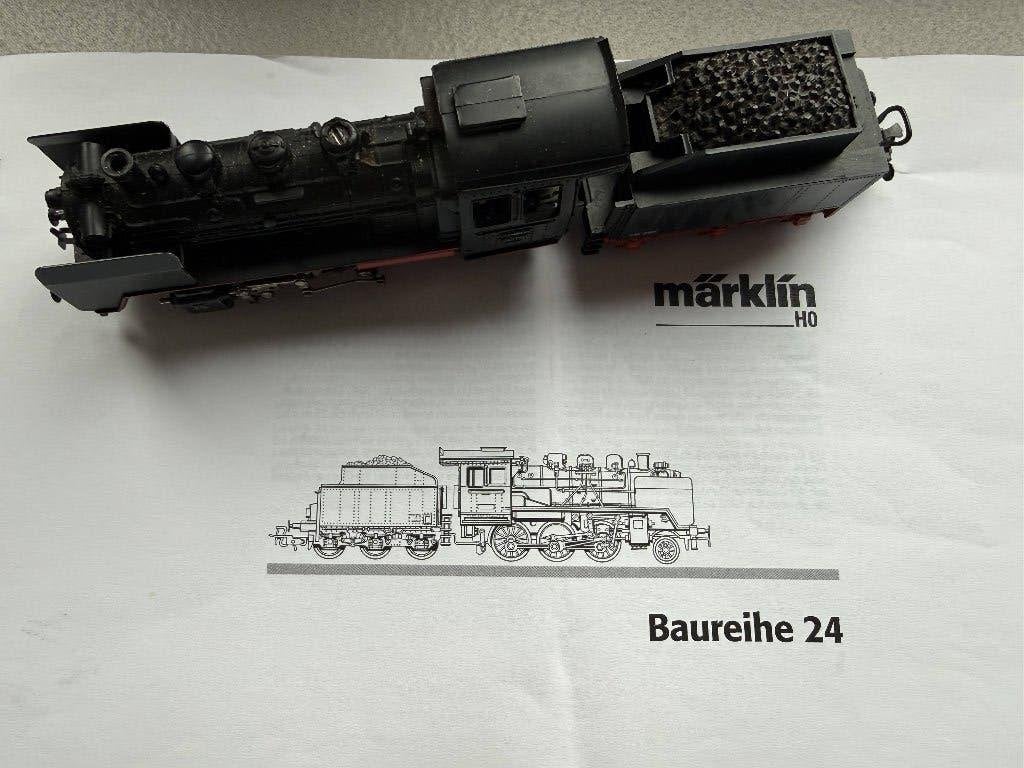 Marklin stoomlocomotief BR24058 met kolentender, Hobby en Vrije tijd, Wisselstroom, Gebruikt, Locomotief, Ophalen of Verzenden
