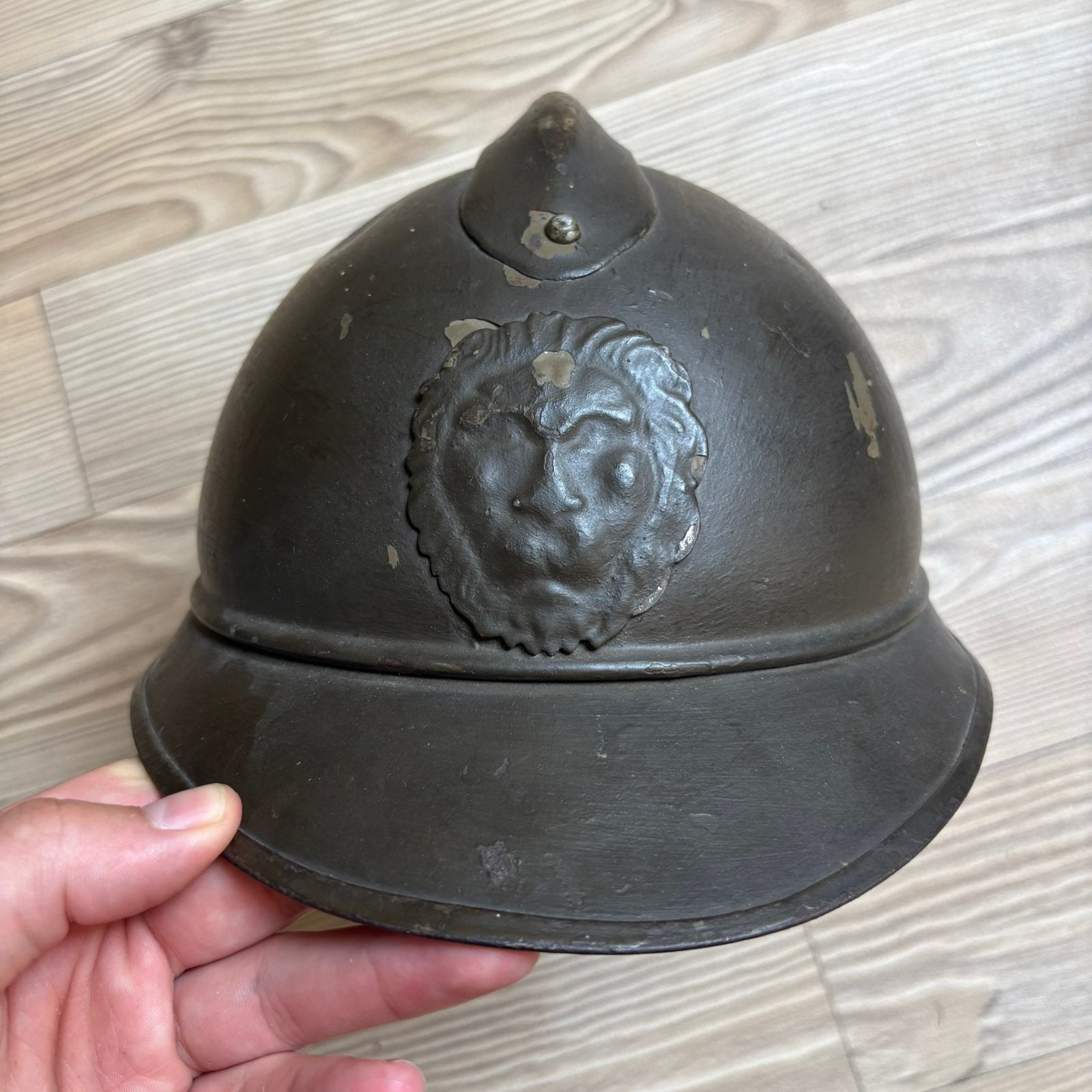 Casque Adrian belge WO1/WW2 1915, Enlèvement ou Envoi, Armée de terre, Casque ou Béret