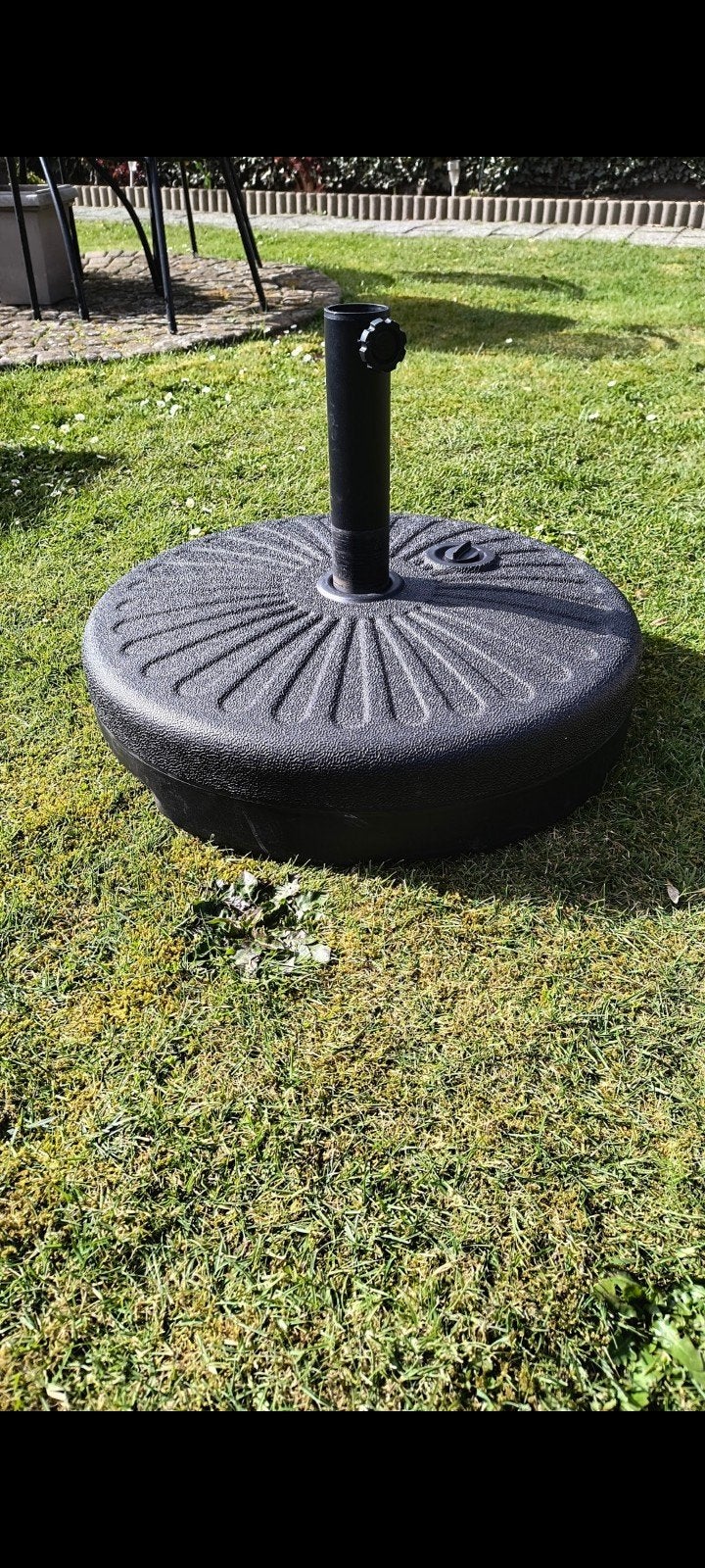 Parasol voet in plastiek., Ophalen